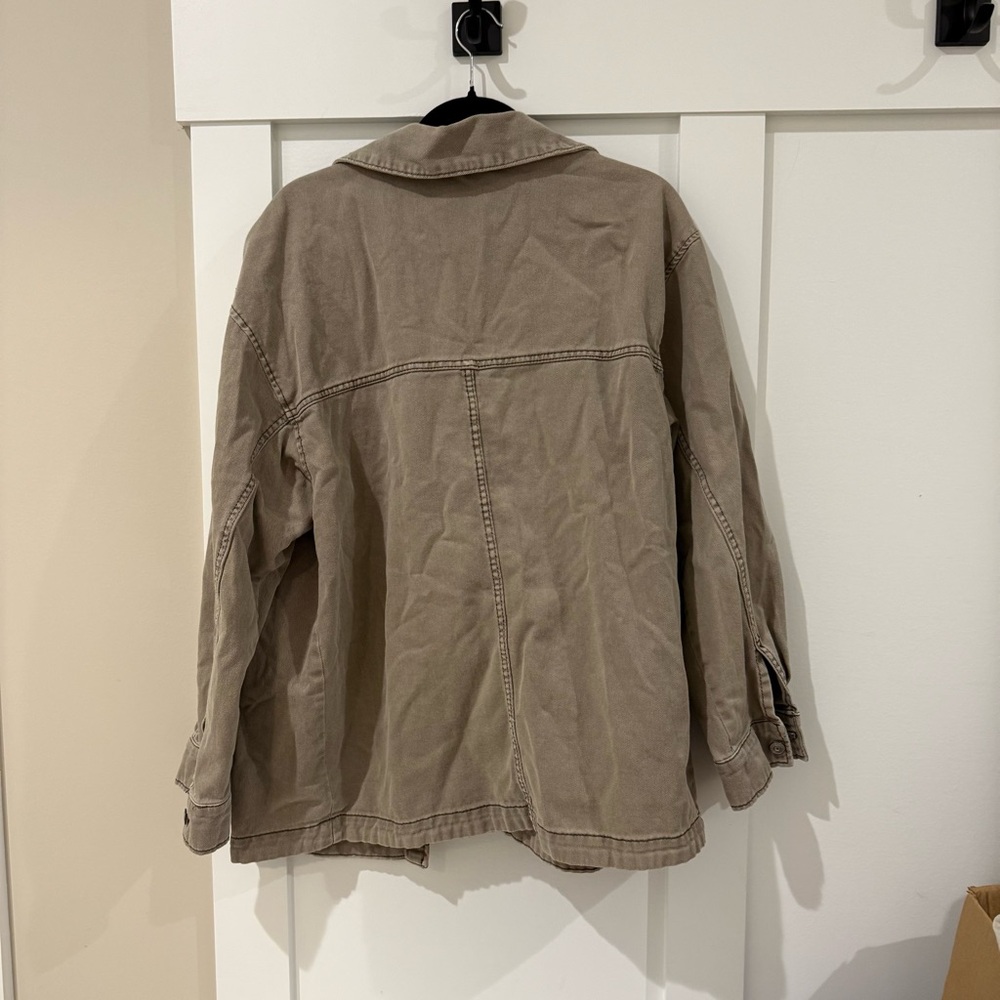 Green Denim Utility Jacket / Shacket - Picture 3 of 3